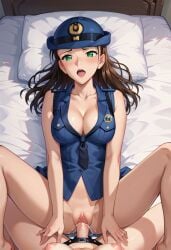 ai_generated detective_conan missionary_position strap-on yumi_miyamoto yuri