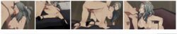 1boy 1girls 2d 2d_(artwork) adult_female after_sex anal atlus bed bedroom big_breasts blowjob breasts collage cum cum_on_body cum_on_breasts cum_on_face cum_on_hair cum_on_upper_body dark_nipples deepthroat doggy_style dominant_male facial fellatio female female_focus hair_grab hair_pull heels heels_only hetero human human_female human_male human_only inusen large_breasts light-skinned_female light-skinned_male light_skin long_hair male nipples oral persona persona_5 pussy sae_niijima sequence sequential sex silver_hair straight submissive_female vaginal_penetration white_border younger_female