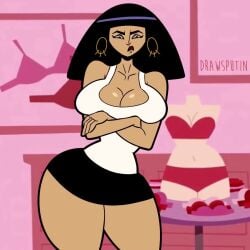 1girls animated bra cleopatra cleopatra_smith clone_high compressed_breasts compression drawsputin egyptian_mythology female_only gigantic_breasts hammerspace hammerspace_breasts hidden_buxom history hourglass_figure hyper_breasts mythology public_domain royalty sound video