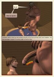 3d ablearcher abs bathing biceps big_dom_small_sub big_muscles big_penis comic domination futa_is_bigger futadom futanari futanari_on_male huge_cock large_penis male muscular_arms muscular_back muscular_futanari size_difference submissive_male veiny_penis