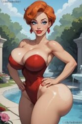 1girls ai_generated blue_eyes blue_eyes_female bythebrokenone cameltoe cleavage curvy erect_nipples female ginger ginger_hair huge_areolae huge_ass huge_breasts nai_diffusion orange_hair orange_hair_female puffy_nipples realistic red_hair red_hair_female red_hot_riding_hood red_lips redhead short_hair short_hair_female stable_diffusion tex_avery thick_lips voluptuous wide_hips