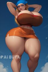 1girls ai_generated aibuta alternate_body_type alternate_breast_size armpits athletic athletic_female big_ass big_breasts big_butt bimbo bimbo_body bimbo_lips bimbofication bimbofied blonde_hair blue_eyes breasts breasts_bigger_than_head cartoon_network child_bearing_hips curvaceous curves curvy curvy_body curvy_female curvy_figure curvy_hips embarrassed female female_only gigantic_ass gigantic_breasts hi_res high_resolution highres hips hips_wider_than_shoulders hourglass_figure huge_breasts hyper hyper_breasts lindsay_(tdi) massive_breasts massive_thighs shiny_skin skull_crushing_thighs solo solo_female solo_focus stable_diffusion sweat thick_ass thick_thighs thighs total_drama_island voluptuous voluptuous_female wide_hips