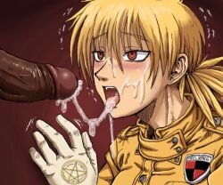 1girls cum hellsing hellsing_ultimate seras_victoria