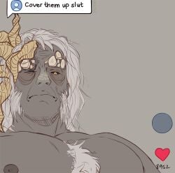 big_pecs cover_them_up_slut elden_ring fromsoftware male male_only meme morgott_the_omen_king nipples pecs pk4n tiktok topless topless_male