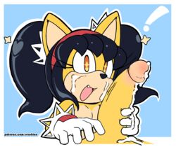 ! anthro black_hair canine cum cum_on_face cum_on_penis duo faceless_male facial feline female fox gloves hair handjob honey_the_cat interspecies male male_pov mammal open_mouth penis penis_grab pov sega senshion sonic_(series) sonic_the_fighters sonic_the_hedgehog_(series) star star-shaped_pupils straight surprised tails video_games yellow_fur yellow_penis