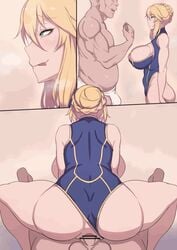 <1_second_video 1boy 1girls amazon_position anal animated areolae artoria_pendragon artoria_pendragon_(lancer) ass backboob bald big_breasts blonde_hair bodysuit breasts censored chubby cowgirl_position erection fate/grand_order fate_(series) female green_eyes huge_ass huge_breasts huge_penis human instant_loss_2koma interracial large_breasts leotard leotard_aside male metal_owl mind_control nipples no_sound nude on_top partially_clothed penis pussy riding sex shorter_than_10_seconds shorter_than_30_seconds sideboob smile spread_legs straight thick_thighs ugly_man video wide_hips