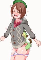 1boy 1girls ambiguous_penetration animal ass ass_grab beret blush breasts brown_eyes brown_hair clothed_female_nude_male clothes clothing drooling duo eyebrows eyelashes female female_on_feral feral feral_penetrating_human from_behind game_freak gloria_(pokemon) grookey half-closed_eyes haplorhine hat heavy_breathing hoodie human human_on_feral interspecies larger_female male monkey motion_blur motion_lines nintendo nude open_mouth panties panties_down penetration penile_penetration penis pokemon pokemon_(species) pokemon_ss pokephilia primate saliva sex shirt short_hair simple_background size_difference small_breasts smaller_male spread_arms standing straight sweater tail teeth tongue trembling underwear wavy_mouth white_background wide_hips