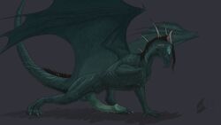 absurd_res anthro barbed_penis dragon dsw7 glowing glowing_eyes hair hi_res horn male male_focus male_only mane markings medial_ring penis piercing solo teioh wings