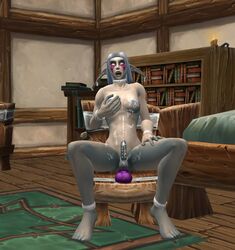 1futa 3d anal dildo feet futa_only futanari horse_dildo intersex masturbation night_elf prostate_milking shikron small_penis solo warcraft world_of_warcraft