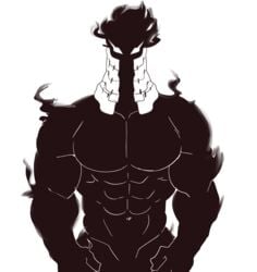 black kurogiri male_focus muscle muscles muscular muscular_male my_hero_academia shadow thewildwolfy villain