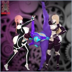 :>= ass big_ass big_breasts blowbot_(ibex) blowjob blowjob_face body_modification bodysuit breasts chainsaw_man corruption drone dronification esme_(ibex) fellatio fellatio_gesture female futafloozy_(ibex) high_heels ibex-cg ibex_(company) makima_(chainsaw_man) mind_break mind_control power_(chainsaw_man) servoslut_(ibex) transformation