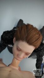 1boy 1girls 3d 3eeq 9:16 all_the_way_to_the_base animated blowjob brown_hair clothed_female_nude_male death_stranding deepthroat fellatio fragile_(death_stranding) kneeling large_penis lea_seydoux light-skinned_female light-skinned_male light_skin looking_at_viewer no_sound on_knees penis pov shorter_than_30_seconds straight tagme vertical_video video