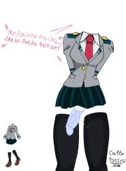 condom condom_on_penis dick dickgirl futa_only futanari hagakure_tooru hagakure_tooru_(invisible) hagakure_toru legs long_legs my_hero_academia penis text text_bubble thick_thighs thigh_highs thigh_socks thighhighs thight_condom tight_clothes tights toru