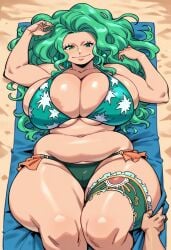 ai_generated big_breasts boa_sandersonia chubby female female_only gigantic_breasts gvukub huge_breasts one_piece plump thick_thighs wide_hips