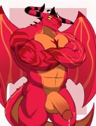 1boy 2024 abs anthro anthro_focus anthro_only anthro_solo balls cywolf49 demon demon_boy demon_humanoid demon_wings digital_drawing_(artwork) digital_media_(artwork) erect_penis erection helluva_boss humanoid_genitalia humanoid_penis male male_anthro male_focus male_only muscles muscular muscular_anthro muscular_male pecs pectorals penis penis_out precum precum_drip satan_(helluva_boss) smile smiley_face solo solo_anthro solo_focus solo_in_panel solo_male tail wings