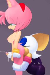 aerosin amy_rose anthro anthro_on_anthro arm_around_leg ass ass_licking balls closed_eyes clothed_female cum cum_drip cum_on_hand dickgirl dickgirl/female eating_ass edit eyelashes eyes_half_open face_in_ass femdom futa_on_female futa_with_female futanari gold_bracelet green_eyes hairband handjob looking_down looking_pleasured nipples nude_futanari oral oral_sex pink_hair reach_around rouge_the_bat sega side_view sideboob sonic_(series) sonic_the_hedgehog_(series) tail white_hair