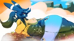 1girls abstract_background anthro anthrofied big_belly big_breasts black_fur black_hair breasts canine chubby claws cleavage clothed clothing eeveelution eyewear female female_only fog foliage furry glasses hair hi_res huge_ass huge_breasts long_ears long_hair looking_away markings midriff navel nintendo nipples on_side original_character overweight overweight_female pokémon_(species) pokemon pokemon_(species) pokemon_dppt pokemon_gsc ponytail pussy red_eyes shirt skirt sweater thick_thighs umbreon uriell3 video_games wide_hips