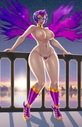 1girls big_breasts blush discordia_(smite) european_mythology female female_only goddess hi-rez_studios light-skinned_female light_skin looking_at_viewer mesiasart mythology nude pubic_hair purple_hair pussy roman_mythology short_hair smite solo thick_thighs voluptuous voluptuous_female wide_hips