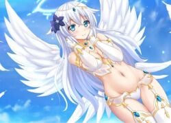 angel_wings cute cute_girl female_only suggestive_pose tagme_(character) tagme_(series) white_panties