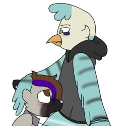 2boys anthro avian bird deviantart_username doodlefreak21 fellatio ferret furry gay male male_only oral yiff