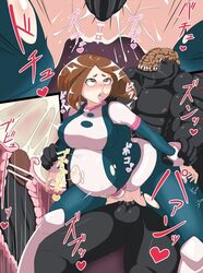 1boy 1girls ahe_gao arm_grab big_breasts blush breasts brown_eyes brown_hair busty clothed_sex clothing cross_section cum cum_in_pussy cum_in_uterus cum_inflation cum_inside eyeless_nomu female female_on_top fucked_silly hero_outfit_(mha) huge_belly inflation interspecies male mind_break monster my_hero_academia nomu ochako_uraraka oekakukomi open_mouth penetration penis protagonistsub_antagonistdom pussy rape ready_to_pop short_hair spread_legs straight tongue tongue_out torn_clothes uterus vaginal_penetration voluptuous x-ray