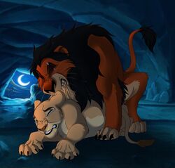 bite crying disney felid feline female female_feral feral forced highres lion lordee male mammal nala pantherine penis rape scar scar_(the_lion_king) sex straight tears the_lion_king