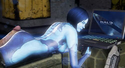 3d artificial_intelligence ass cortana cortana_v2 female female_focus halo halo_(series) halo_4 hologram hot_dogging playing_videogame translucent