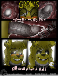 1boy 1boy1girl 1girls baby_(fnafsl) buns-n-spurs circus_baby circus_baby_(fnaf) collar comic cum dialogue female five_nights_at_freddy's sister_location springtrap springtrap_(fnaf) straight tagme