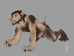 animal_genitalia anthro canid canine canis hair male mammal melzi nude paws penis sheath solo tail teeth transformation were werecanid werecanine werewolf wolf