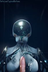 alien_girl big_breasts big_penis breast_press breasts cum cum_on_breasts mag_(warframe) outercourse paizuri penis suit video_games warframe warframe_captura_adventures warframetenno