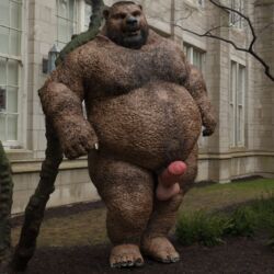 alphafurs hi_res humanoid_penis male mammal overweight penis ursid yaoi