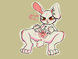 1girls anthro bloody_bunny bloody_bunny_(character) completely_nude completely_nude_female female female_only full_body hi_res kingdoujin lagomorph mammal naked naked_female nude nude_female pussy rabbit solo solo_female spread_pussy spreading