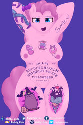 anthro bow breasts daddy_pone female friendship_is_magic hi_res looking_at_viewer my_little_pony pinkie_pie_(mlp) pussy slightly_chubby straight_hair tattoo tongue