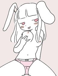 2019 bedroom_eyes breasts clothing half-closed_eyes humanoid lagomorph mammal panties rabbit seductive semi underwear