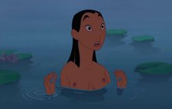 accurate_art_style breasts caught disney disney_princess edit fa_mulan mulan naked nipples nude pond simple skinny_dipping spying voyeurism water