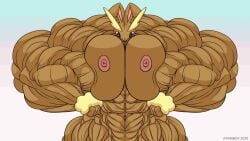 abs atariboy biceps breasts female hyper_muscles lopunny muscles muscular muscular_arms muscular_female muscular_legs muscular_thighs nipples pecs pokemon pokemon_(species) tagme video