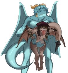 abdominal_bulge absurd_res ahe_gao anthro belly_bulge big_penis bodily_fluids breasts bulge carrying carrying_partner cum cum_inside dangling_legs deadlock dragon duo female gargoyle genital_fluids genitals hi_res humanoid internal ivy_(deadlock) male male/female mythological_creature mythological_scalie mythology null0patience penetration penis raxym_(dragon_sinner) scalie shortstack size_difference small_breasts smaller_female sweat thigh_gap tongue torso_grab valve x-ray_view