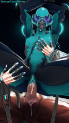 3d alien alien_girl amonsrule big_penis cum cum_in_pussy dripping penis pussy valkyr_(warframe) vauban_(warframe) video_game video_games warframe warframe_captura_adventures warframetenno