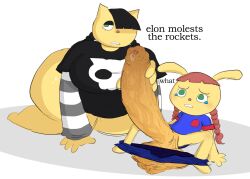 balls ballsack bangs bangs_over_one_eye black_clothing black_eyeshadow black_hair braided_hair braids breasts bubble_butt bunny_ears bunny_girl cat_ears cat_girl chubby clothed clothed_female clothed_futa clothing confused_look crying dickgirl dickgirl/female eyeshadow fat_ass female foreskin frown futa_on_female futanari holding_penis huge_ass huge_breasts intersex jingles_(artist) kneeling kneeling_on_ground looking_away looking_up_at_partner meme meme_reference mimi_(pop'n_music) nyami_(pop'n_music) pants_down penis penis_focus pop'n_music precum precum_drip red_hair saggy_balls sitting sitting_on_floor skull small_but_hung small_dom_big_sub sweat sweating sweaty text unamused uncircumcised uncut uninterested veiny_penis what worried worried_expression