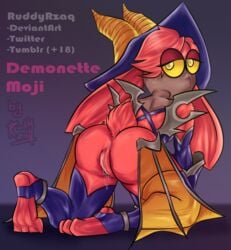 2d anthro ass clothing eyewear female fur glasses humanoid leipori looking_at_viewer mammal moji_(paladins) nude paladins pussy ruddyrzaq simple_background solo video_games