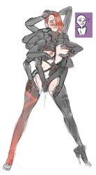 1girls ahe_gao blush breasts built-in_high_heels female fizzz high_heels masturbation metal_gear_(series) metal_gear_rising metal_gear_rising:_revengeance metal_gear_solid mistral_(metal_gear_rising) pussy red_hair stiletto_heels tagme very_high_heels video_games