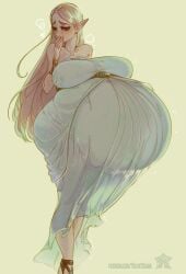 1girls big_breasts breasts enormous_belly female hyper hyper_belly hyper_pregnancy maternity_clothes maternity_dress pregnant pregnant_female princess_zelda the_legend_of_zelda velvet_bambi