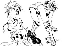 2d (gorillaz) from gorillaz by cherriiboi