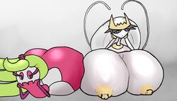 2girls alien anthro ass big_ass big_breasts breasts butlova duo female female_only huge_ass huge_breasts humanoid hyper hyper_breasts insect multiple_girls nintendo nude pheromosa plant pokémon_(species) pokemon pokemon_(species) pokemon_sm thick_thighs tsareena video_games wide_hips