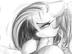 2019 alcor90 duo equid equine eyelashes faceless_male female feral fluttershy_(mlp) friendship_is_magic highres horse male mammal my_little_pony oral penis pony sex sketch solo_focus straight