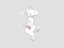 2019 anthro blush chibi cum ejaculation erection heart horny_(disambiguation) leaking male_only mammal masturbation mouse orgasm penis rodent seed simple_background sketch tapering_penis twymouse