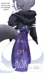 1boy artist_signature ass ass_focus big_dildo black_hair black_hoodie bunny_mask butt_focus celebration crop_top cropped_hoodie cropped_jacket femboy fox_tail gay male mask masked masked_male massive_dildo msumiyoshi msumiyoshi_mask pink_panties roblox sign signature solo solo_focus solo_male sumiyoshi talking talking_to_viewer white_skin white_skinned_male