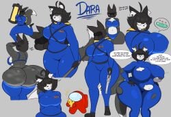 among_us big_ass big_breasts breasts bubble_butt chubby dara_(dewwydartz) dewwydarts dewwydartz female furry huge_ass huge_breasts hygrodere_(lethal_company) lethal_company rule_63 thick_thighs wide_hips