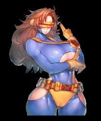 1girls big_breasts breasts_bigger_than_head cosplay cyclops_(cosplay) cyclops_(x-men) female female_only fumio_(rsqkr) human human_only light-skinned_female light_skin marvel rule_63 scott_summers x-men