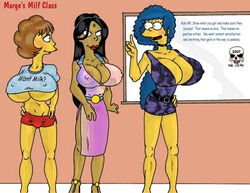 2007 bindi blue_hair dark-skinned_female dark_skin female female_only human indian indian_female manjula_nahasapeemapetilon marge_simpson maude_flanders multiple_females multiple_girls tagme the_fear the_simpsons